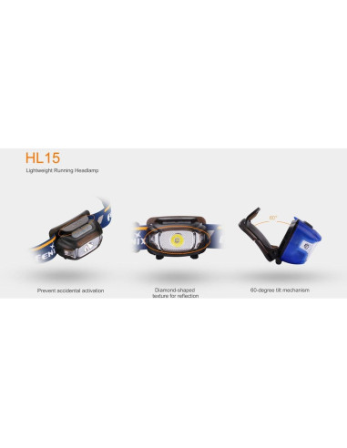 Linterna Frontal EdisonBright HL15 200 Lúmenes LED Ligera