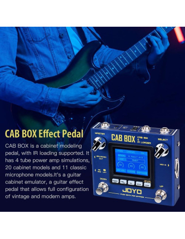 Pedal Simulador de Amplificador JOYO CAB BOX R-08 para Guitarra