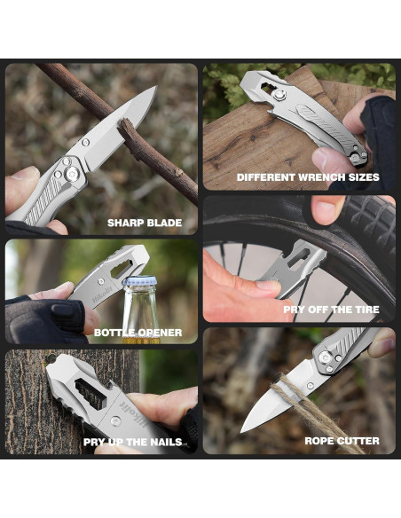 Barra de Palanca EDC 4 en 1 Hikolit - Cuchillo, Abridor, Llave Barra de Palanca EDC 4 en 1 Hikolit - Cuchillo, Abridor, Llave
