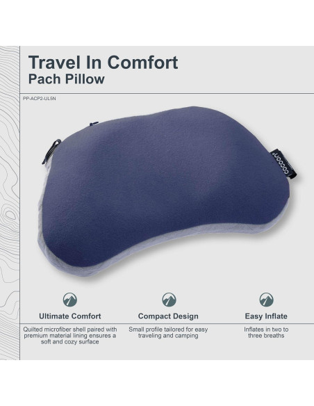 Almohada de viaje COCOON AirCore Azul Galaxia Compacta Almohada de viaje COCOON AirCore Azul Galaxia Compacta