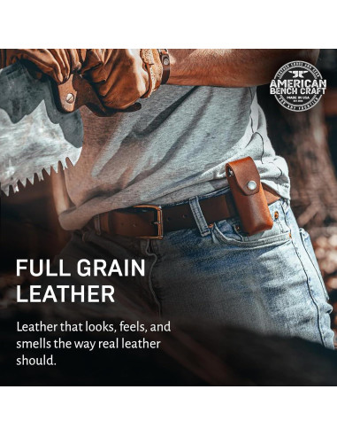 Funda de Cuero para Multiherramienta Leatherman Wave - Marrón