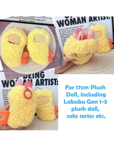 Ropa para muñeca de peluche Labubu 17cm Camarón+Conejo