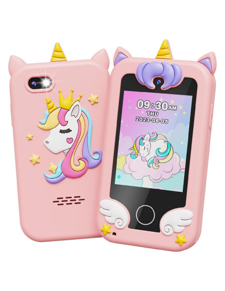 Teléfono Juguete UCIDCI Rosa con Doble Cámara y Juegos 3-7 Años Teléfono Juguete UCIDCI Rosa con Doble Cámara y Juegos 3-7 Años