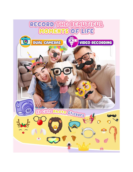Teléfono Juguete UCIDCI Rosa con Doble Cámara y Juegos 3-7 Años Teléfono Juguete UCIDCI Rosa con Doble Cámara y Juegos 3-7 Años