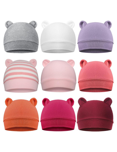 Geyoga 9 Gorros Beanie para Bebé Unisex 0-3 Meses Geyoga 9 Gorros Beanie para Bebé Unisex 0-3 Meses