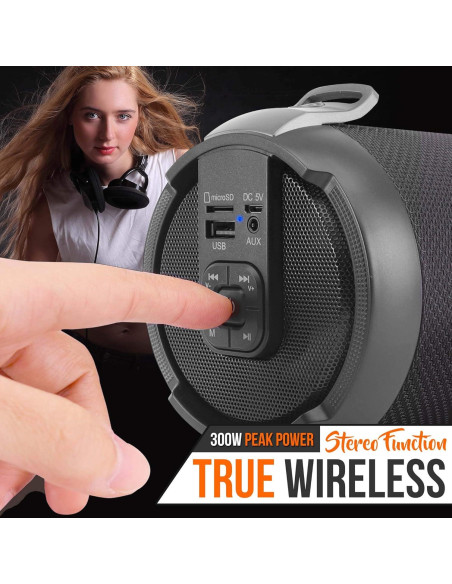 Altavoz Boombox Bluetooth PyleUsa PBMSPG2BK 17W Portátil Altavoz Boombox Bluetooth PyleUsa PBMSPG2BK 17W Portátil