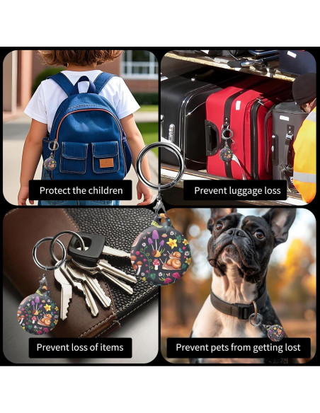 Estuche para AirTag AKPZV con Protección Anti-Rayones - Hongos Caracoles Estuche para AirTag AKPZV con Protección Anti-Rayones - Hongos Caracoles
