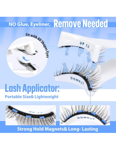 Pestañas Magnéticas JIMIRE Ligeras Reutilizables - 1 Par