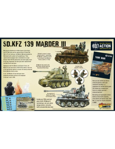 Tanque Marder III Ausf. H 1:56 Warlord Games - Miniatura Pintable
