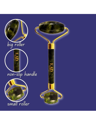 Rodillo Facial KAD Jade Natural 100% Anti-Envejecimiento 14.2cm