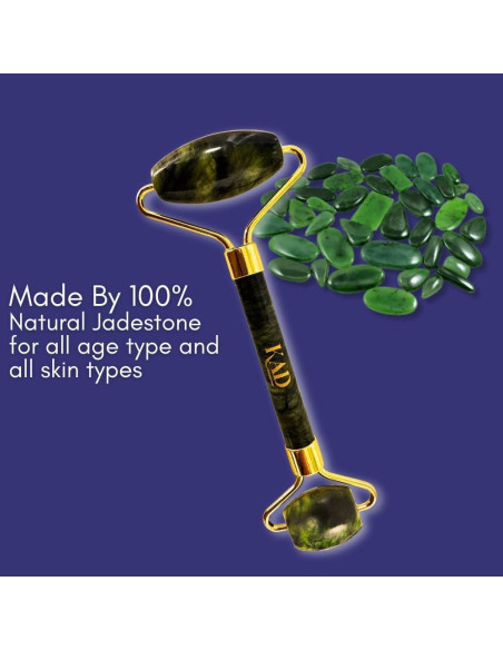 Rodillo Facial KAD Jade Natural 100% Anti-Envejecimiento 14.2cm Rodillo Facial KAD Jade Natural 100% Anti-Envejecimiento 14.2cm