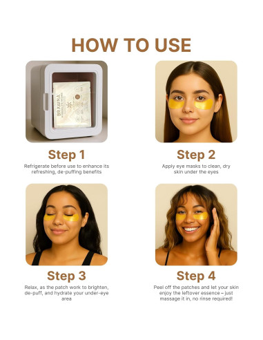 Parche Hidrogel para Ojos BRAWNA con Retinol y Colágeno - 24 Pares