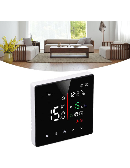 Termostato Digital Inteligente Genérico 240V Control APP LED Termostato Digital Inteligente Genérico 240V Control APP LED