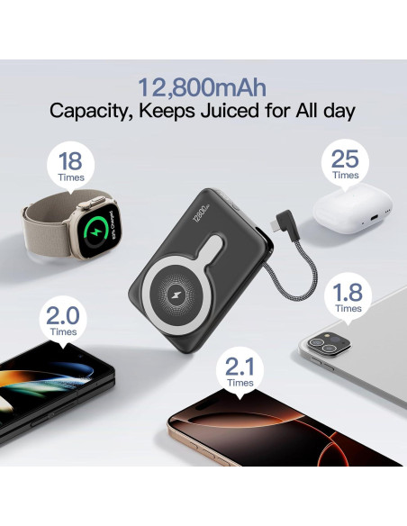 Banco de Poder Magnético Inalámbrico 12800mAh SHENZHEN M3 Banco de Poder Magnético Inalámbrico 12800mAh SHENZHEN M3