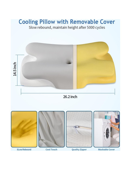Almohada Cervical Besyodo Contorneada Enfriadora 1.4kg Almohada Cervical Besyodo Contorneada Enfriadora 1.4kg