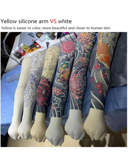 Brazo de Práctica de Tatuaje Silicona HUOXOU 63 cm 1:1 Brazo de Práctica de Tatuaje Silicona HUOXOU 63 cm 1:1