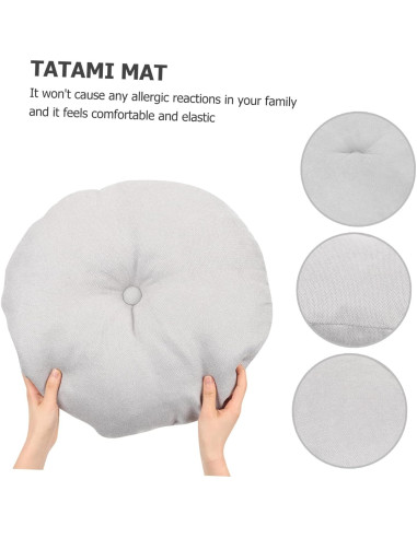 Cojín de Meditación Grande Toddmomy Gris 41x40cm para Yoga