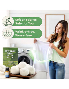Bolas de Secado de Lana VIVASPHERE - Paquete de 6XL - 100% Natural 2