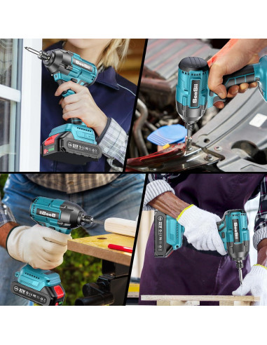 Destornillador de Impacto Inalámbrico Seesii QH150 21V 180 Nm