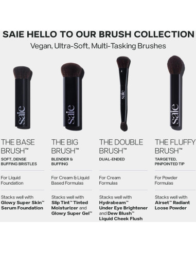 Pincel de Maquillaje Saie + Crema Bronceadora Sun Melt 28.35 g