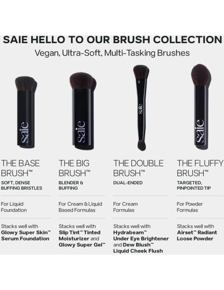 Pincel de Maquillaje Saie + Crema Bronceadora Sun Melt 28.35 g Pincel de Maquillaje Saie + Crema Bronceadora Sun Melt 28.35 g