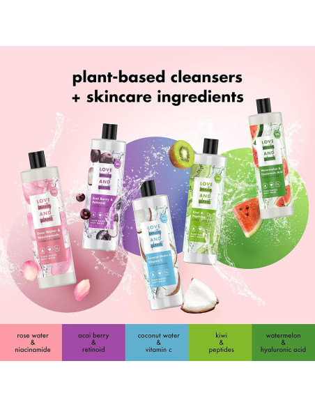 Gel de Ducha Vegano Amor Belleza y Planeta 591 ml Rosa y Niacinamida