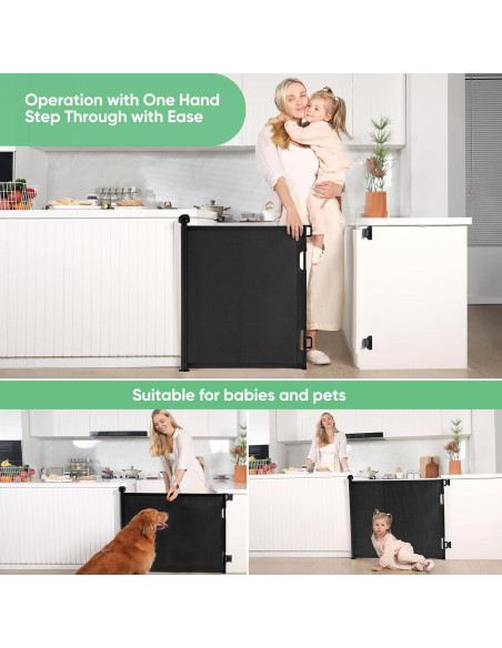 Puerta de Malla Retráctil Likzest 83,82 cm x 139,7 cm Negro Puerta de Malla Retráctil Likzest 83,82 cm x 139,7 cm Negro