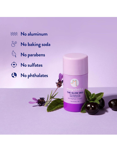 Desodorante Diario Megababe Deo Glow 74g - Libre de Aluminio