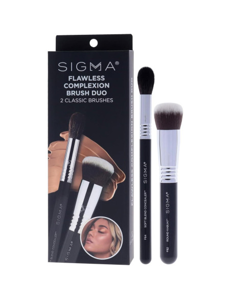 Dúo de Brochas de Maquillaje SIGMA F82 y F64 - 2 Piezas Dúo de Brochas de Maquillaje SIGMA F82 y F64 - 2 Piezas