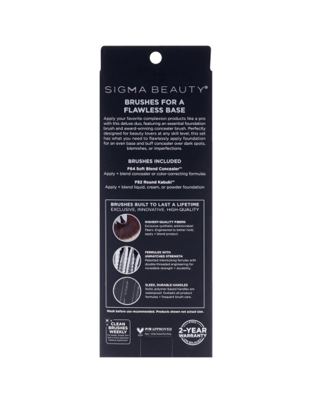 Dúo de Brochas de Maquillaje SIGMA F82 y F64 - 2 Piezas Dúo de Brochas de Maquillaje SIGMA F82 y F64 - 2 Piezas