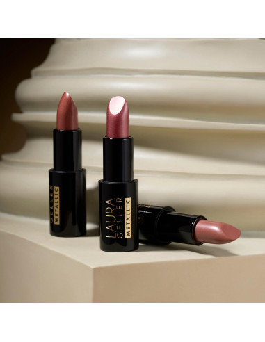 Trío de Labiales Metálicos Laura Geller - Safari Blaze, Wine, Neutral
