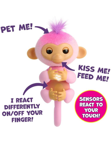 Mono Bebé Interactivo WowWee Armonía 70+ Sonidos Rosa
