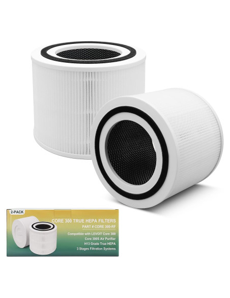 Filtro de Reemplazo HEPA H13 Lazyshine para Purificador LEVOIT Core 300 - Paquete de 2 Filtro de Reemplazo HEPA H13 Lazyshine para Purificador LEVOIT Core 300 - Paquete de 2