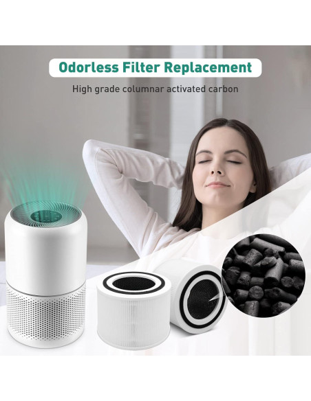 Filtro de Reemplazo HEPA H13 Lazyshine para Purificador LEVOIT Core 300 - Paquete de 2 Filtro de Reemplazo HEPA H13 Lazyshine para Purificador LEVOIT Core 300 - Paquete de 2