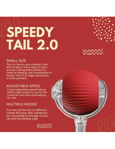 Juguete Interactivo para Gatos y Perros Speedy Tail 2.0