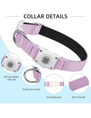 Collar para Perros Furrigo con AirTag y Código QR XL