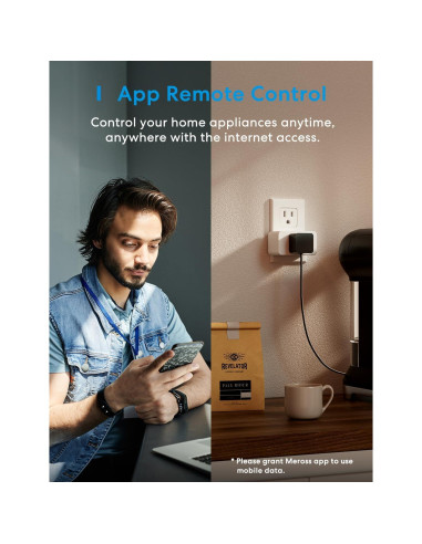 Enchufe Inteligente Meross Matter 4 Unidades con Monitoreo Energía