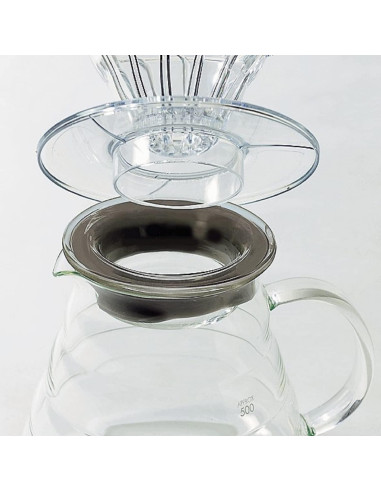 Servidor de Café de Cristal Hario 600ml Resistente al Calor