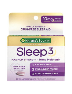 Melatonina Sleep3 Nature's Bounty 10mg 30 Tabletas