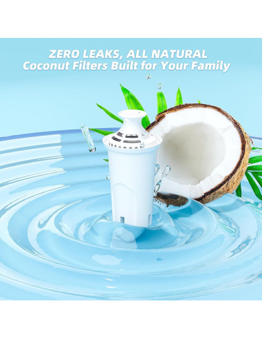Filtro de Agua NUTTUTO Reemplazo x3 para Jarras Brita - Libre de BPA