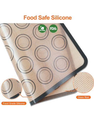 Tapetes de Silicona para Hornear HOOMIL 2-Pack 45.5x33 cm