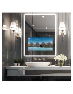 Espejo de Baño Inteligente Haocrown 81x61 cm con TV 21.5"