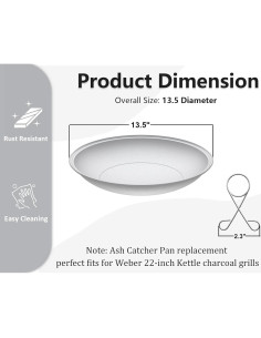 Plato Recolector de Cenizas Weber 34.3 cm Aluminio 80681 2