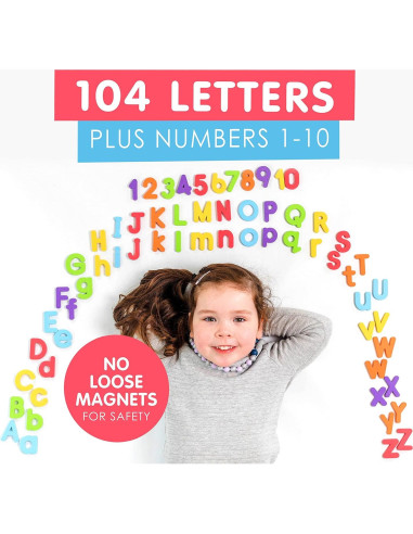 Letras y Números Magnéticos Curious Columbus - 115 Piezas
