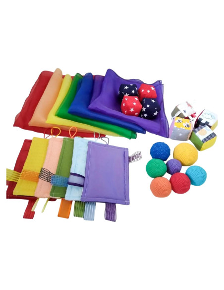 Caja de Juguetes Sensoriales Montessori MONTIPETI para Bebés Caja de Juguetes Sensoriales Montessori MONTIPETI para Bebés