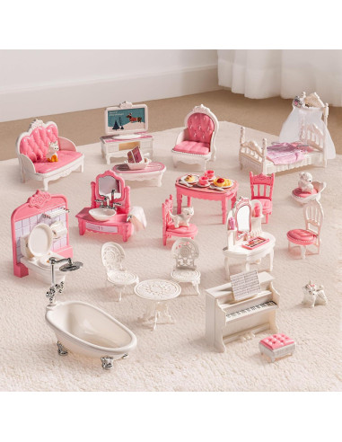 Juego de Muebles para Casa de Muñecas ROBOTIME 26 Piezas