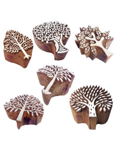 Bloques de impresión de cerámica Royal Kraft Htag2054 - Set de 6