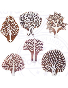 Bloques de impresión de cerámica Royal Kraft Htag2054 - Set de 6 2