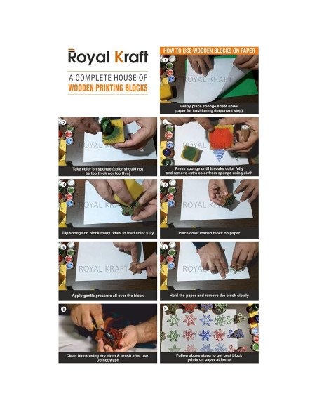 Bloques de impresión de cerámica Royal Kraft Htag2054 - Set de 6 Bloques de impresión de cerámica Royal Kraft Htag2054 - Set de 6