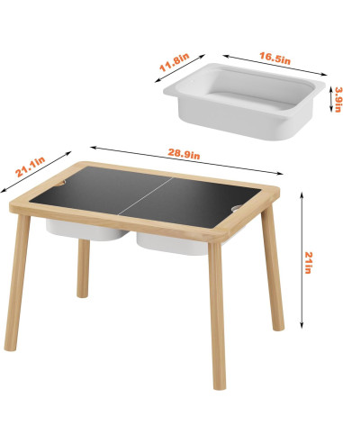 Mesa Sensorial Ogears para Niños con Almacenamiento y Pizarras